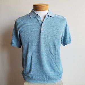 NWT Men's Lorenzoni Italian Blue Polo Shirt Size 48 / S
